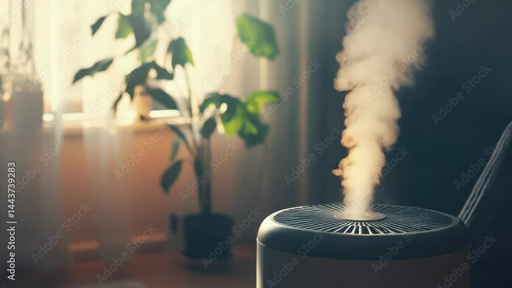 Poster a compact air conditioner unit sits on a flat surface, ready for use