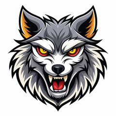 Fototapeta premium Angry wolf head graphic