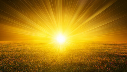 Fototapeta premium sun and rays on yellow background