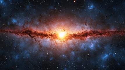 Cosmic galaxy core, vibrant nebula, stellar dust, space background, astronomy