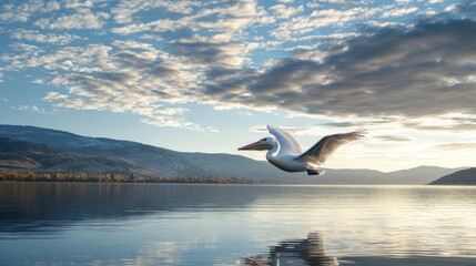 Pelecanus erythrorhynchos on Upper Klamath Lake.