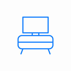 tv on stand icon sign vector
