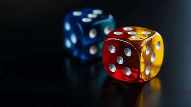 Sicbo dice on black background