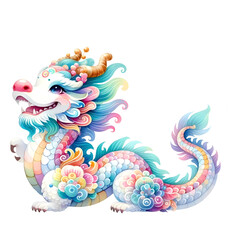 Fototapeta premium chinese dragon isolated on transparent background 
