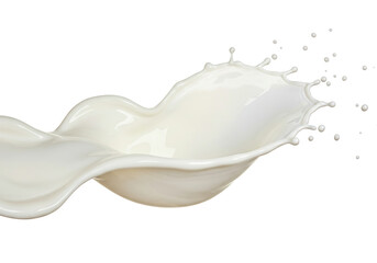 White yogurt or milk cream splash, isolated on a white background