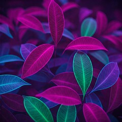 colorful purple and green leaves