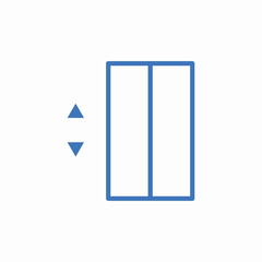 elevator with arrows icon sign vector