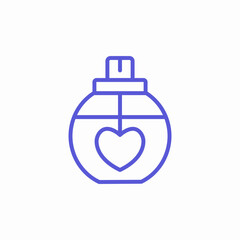 heart perfume bottle icon sign vector