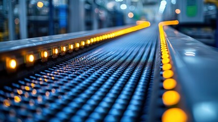 Conveyor belt with illuminated elements