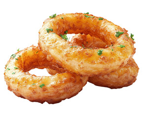 Fried onion rings recipe kitchen food home isolated on transparent background