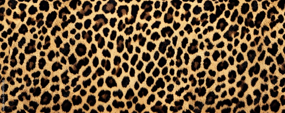 Poster the image displays a seamless leopard print pattern in detail