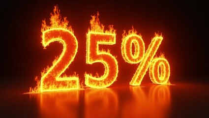 Fiery 25 off sale promotion graphic