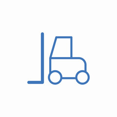 forklift near wall icon sign vector