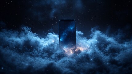 Blue black abstract concept background designed for advanced mobile UI mockups Visual