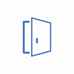 open door entrance icon sign vector