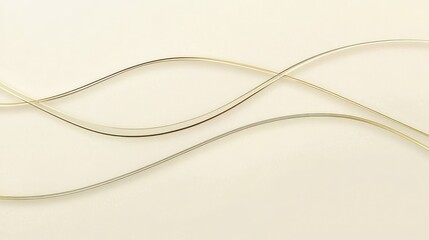 Elegant, flowing golden lines curve across a soft, neutral background, creating a minimalist and sophisticated design