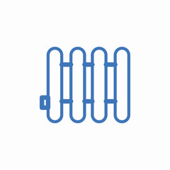 warm towel radiator icon sign vector