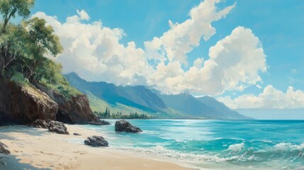 Fototapeta premium Maui Northwest shoreline.