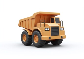 Obraz premium 3D Render of a Heavy-Duty Dump Truck