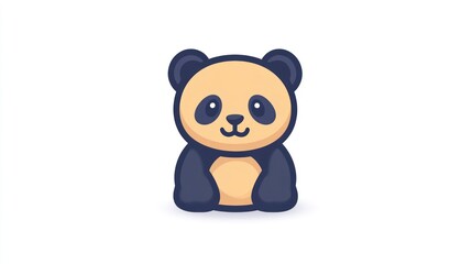 Fototapeta premium Adorable Cartoon Panda with Expressive Eyes and Soft Features for Kids Design and Marketing M