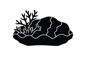 reef rock vector icon