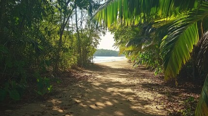 Costa Rican jungle trail.