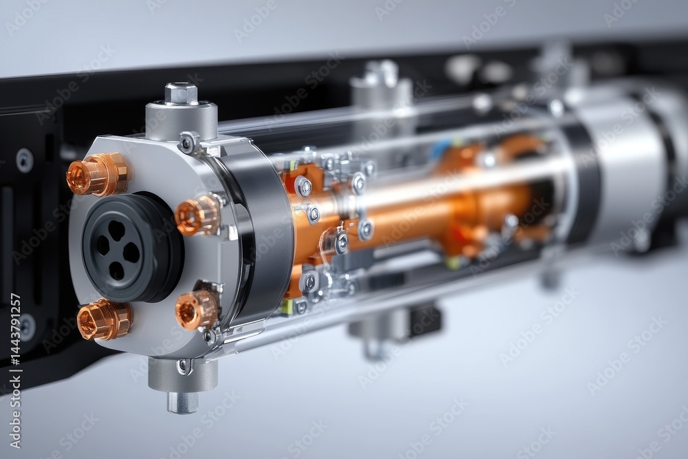 Poster technical cylinder mechanism transparent structure components
