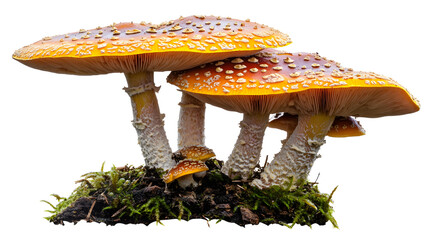 reishi mushroom isolated on white or transparent png
