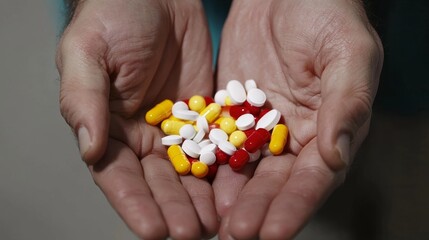 Close-up: Doctor hands out prescription, meds.