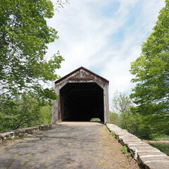 The Schofield Ford Covered Bridge in Tyler Park.