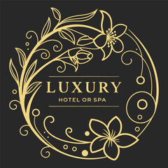 Elegant Floral Frame Template for Branding and Invitation Design.