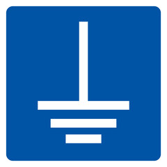 Connect An Earth Terminal To The Ground Symbol Sign,Vector Illustration, Isolated On White Background Label. EPS10