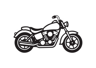 Harley Davidson bike silhouette vector