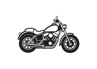 Fototapeta premium Harley Davidson bike silhouette vector