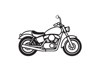 Fototapeta premium Harley Davidson bike silhouette vector