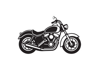 Fototapeta premium Harley Davidson bike silhouette vector