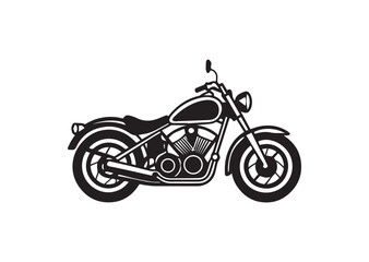Obraz premium Harley Davidson bike silhouette vector