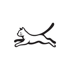 jumping cat vector