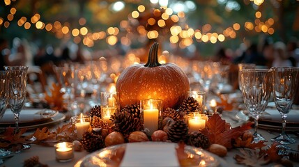 Autumnal Thanksgiving centerpiece
