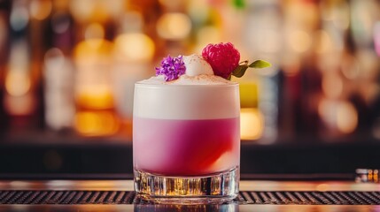 A Lavish Cocktail: Raspberry, Lavender, and Cream Delight