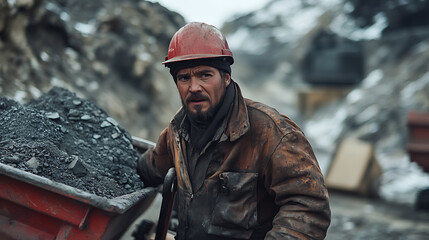 Miner Working in a Coal Mine
