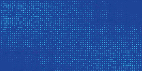 Blue Tech Finance Fintech Background Abstract Pixel Pattern. Abstract Business Tech Science Vector Backdrop.