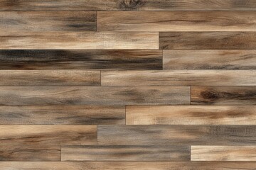 Naklejka premium Detailed close-up view of wood-plank flooring.