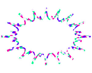 ステンドグラス風吹き出し　三角形模様　細長いギザギザした形