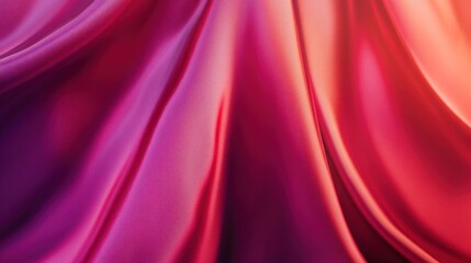 Fototapeta premium Draped pink fabric, gradient texture, studio backdrop, design element