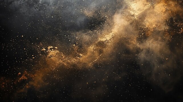 fade Warm brown tones over black abstract layout with dusty grain