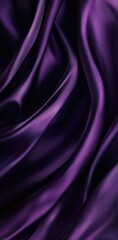 Fototapeta premium Purple silk fabric texture, elegant drape, studio shot, background blur, design use