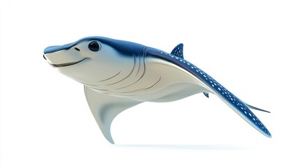 A charming marine creature with a friendly smile perfect for educational materials and oceant