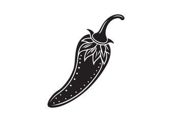 Chili pepper  silhouette vector