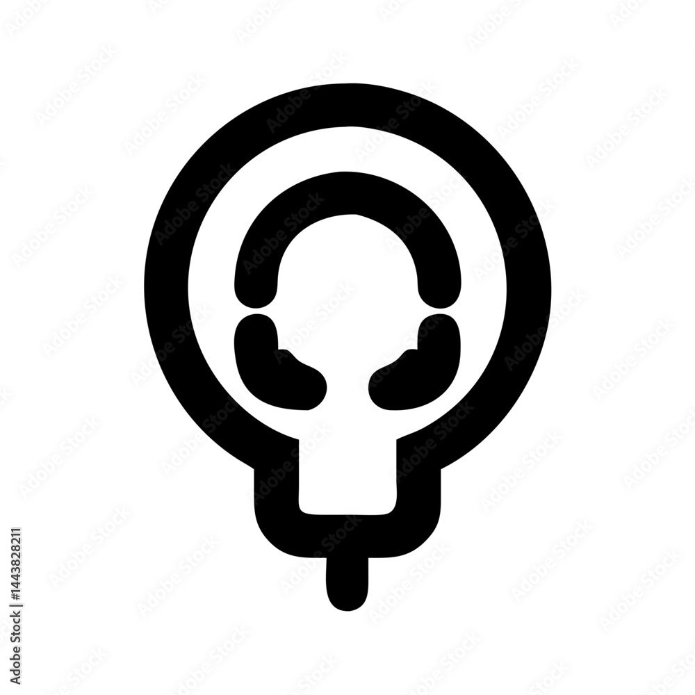 Poster abstract lightbulb idea logo design for innovation creativity and problem solving concept art